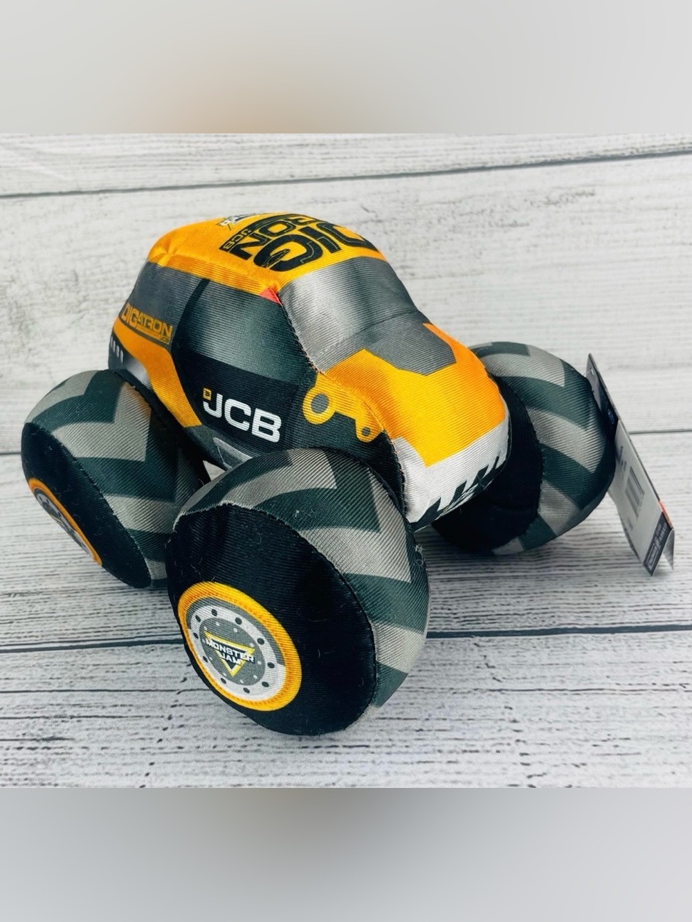 Monster Jam JCB DIGATRON Plush Monster Truck 7" With Engine Sounds NEW